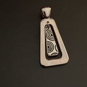 Silver pendant reversible